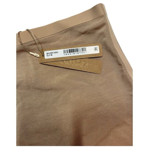 New Skims Womens M Sheer Sculpt High Waisted Thong Light Shapewear Clay Nude Tan - Picture 5 of 9